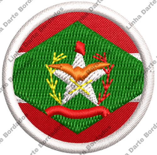 Patch bordado Bandeira Santa Catarina 4x4cm