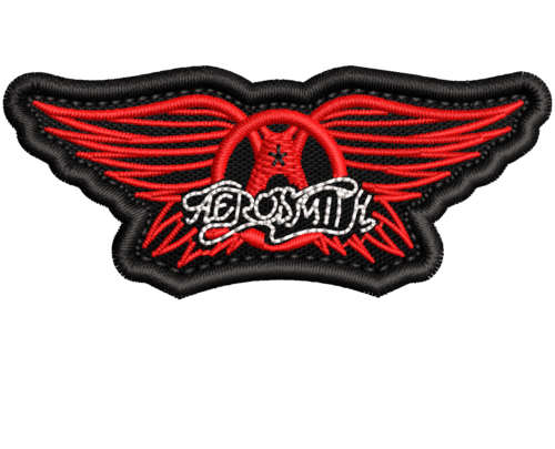 Patch bordado Banda Rock Aerosmith 7x4cm