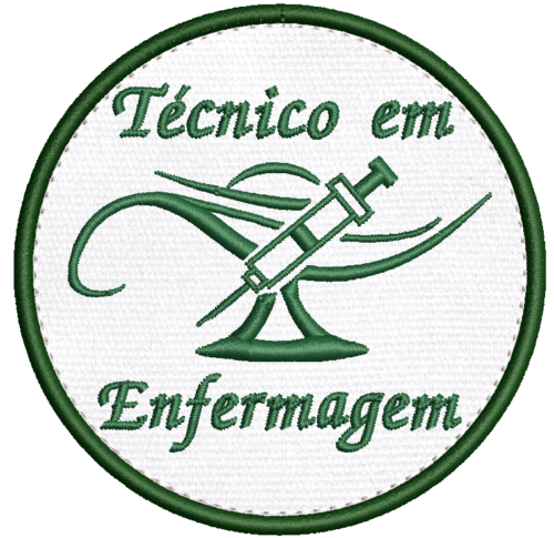 Patch Bordado Técnico em Enfermagem - Profissão - Curso 8cm