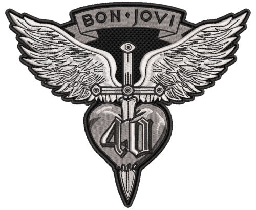 Patch Bordado Banda Bon Jovi 19x16cm