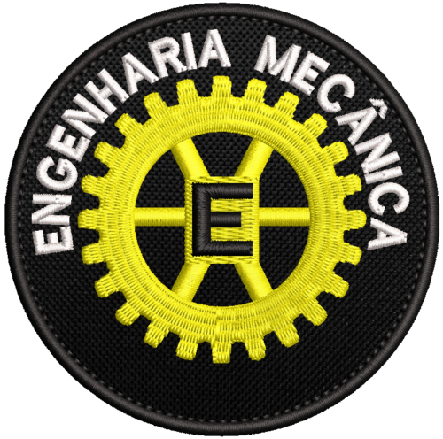 Patch Bordado Engenharia Mecânica 8cm - curso profissão