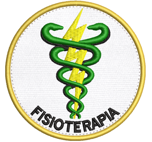 Patch Bordado Fisioterapia 8x8cm - Profissão - Curso