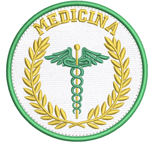 Patch Bordado Medicina - Curso - Profissão 8cm