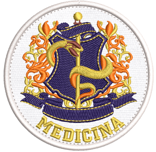 Patch Bordado Medicina 8cm - Profissão - Curso - faculdade