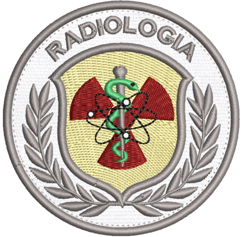 Patch Bordado Radiologia - Profissão - Curso 8x8cm