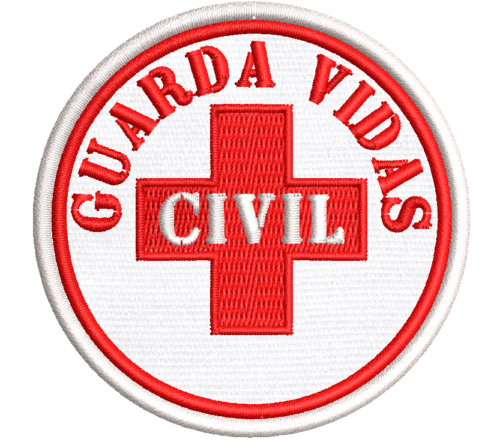 Patch Bordado Guarda Vidas Civil - Profissão - Curso 7cm