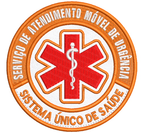 Patch Bordado SAMU - atendimento móvel de urgência 10cm