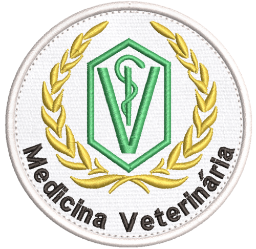 Patch Bordado Medicina Veterinária - curso profissão 8x8cm