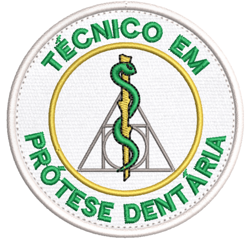 Patch Bordado Técnico Prótese Dentária  8x8cm