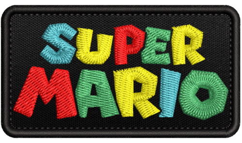 Patch bordado Super Mario 8x4,5cm jogo filme