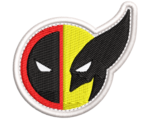 Patch Bordado DeadPool e Wolverine 6x5,5cm herói filme