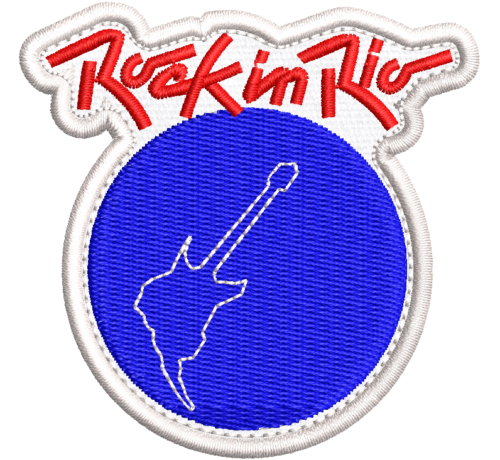 Patch Bordado Rock In Rio 7x7cm