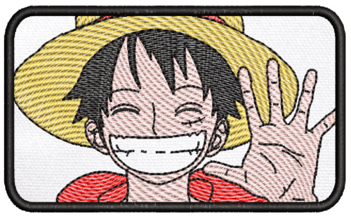 Patch Bordado Luffy One Piece 10x6cm anime mangá