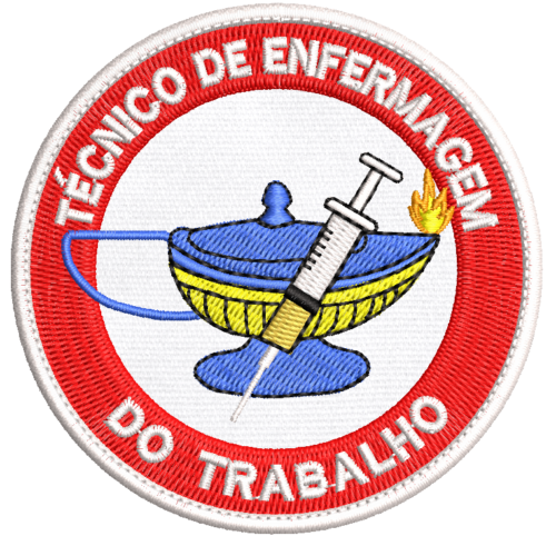 Patch Bordado Técnico de Enfermagem do Trabalho 8cm