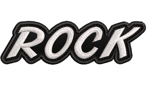 Patch bordado Rock estilo Musical banda 10x3cm