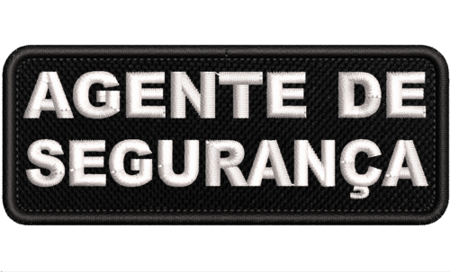 Patch Bordado Agente de Segurança tarjeta 10x4cm