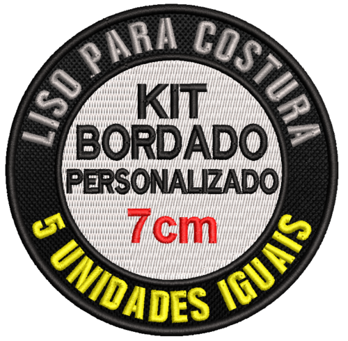 Kit Patch Bordado Personalizado - 5 unidades iguais 7cm - Image 6