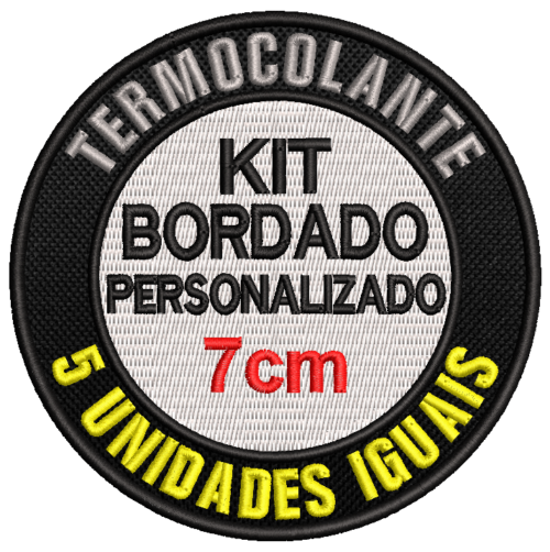 Kit Patch Bordado Personalizado - 5 unidades iguais 7cm - Image 8