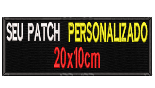 Patch bordado Personalizado 20x10cm