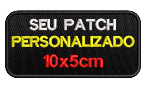 Patch bordado personalizado - 10x5cm