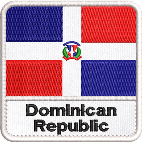 Patch Bordado Bandeira Dominican Republic 7x7cm