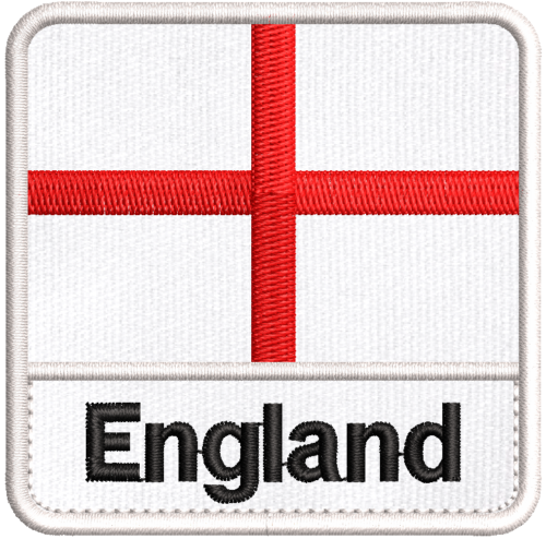 Patch Bordado Bandeira England 7x7cm