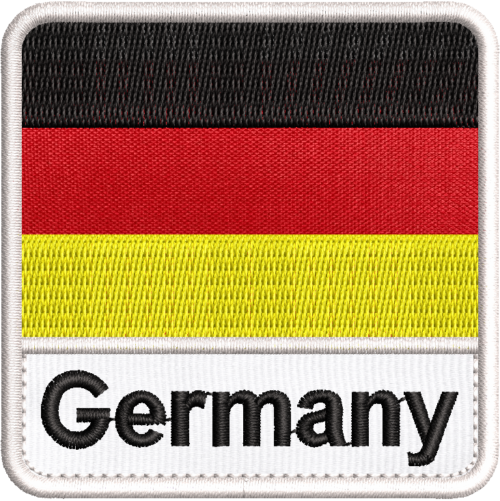 Patch Bordado Bandeira Germany 7x7cm