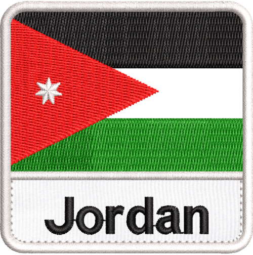 Patch Bordado Bandeira Jordan 7x7cm