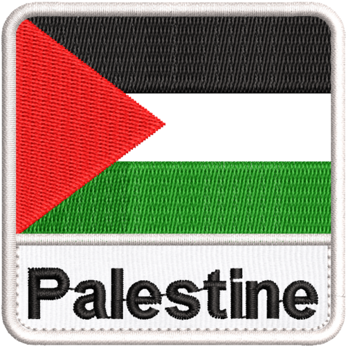 Patch Bordado Bandeira Palestine 7x7cm