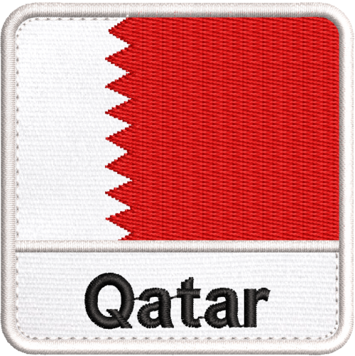 Patch Bordado Bandeira Qatar 7x7cm