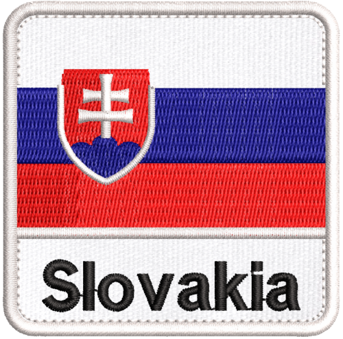 Patch Bordado Bandeira Slovakia 7x7cm