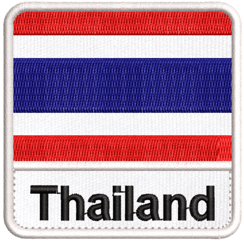 Patch Bordado Bandeira thailand 7x7cm