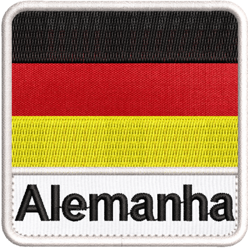 Patch Bordado Bandeira Alemanha 7x7cm