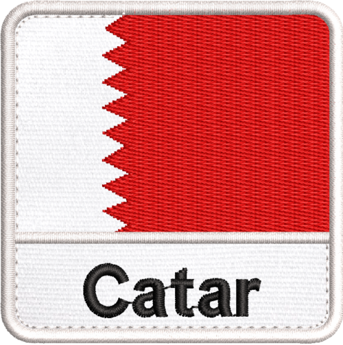 Patch Bordado Bandeira Catar 7x7cm