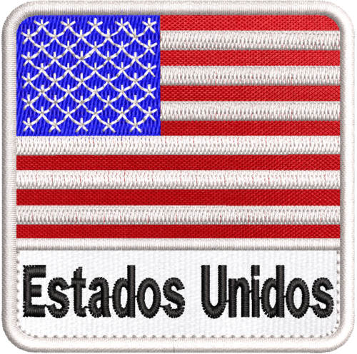 Patch Bordado Bandeira Estados Unidos 7x7cm