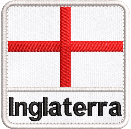 Patch Bordado Bandeira Inglaterra 7x7cm