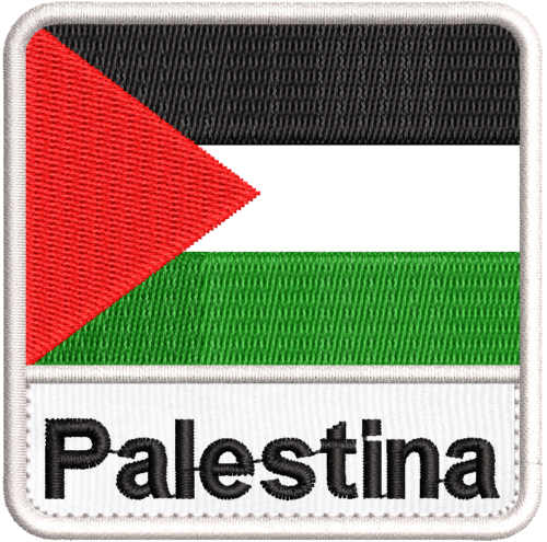 Patch Bordado Bandeira Palestina 7x7cm