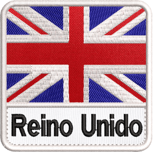 Patch Bordado Bandeira Reino Unido 7x7cm