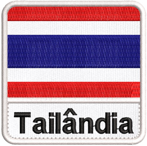 Patch Bordado Bandeira Tailândia 7x7cm