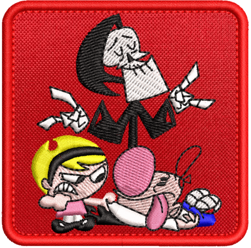 Patch Bordado Billy e Mandy 7x7cm