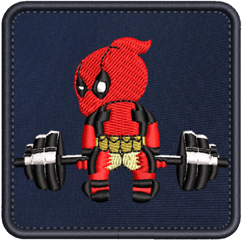 Patch Bordado Deadpool peso academia 7x7cm