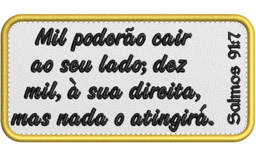 Patch bordado versículo bíblico 10x5cm - 002