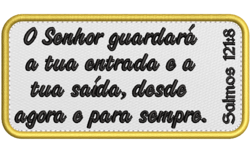 Patch bordado versículo bíblico 10x5cm - 004