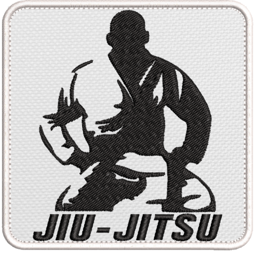 Patch Bordado jiu jitsu kimono lutador 10cm