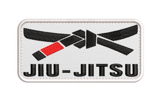 Patch Bordado faixa jiu jitsu 10x5cm