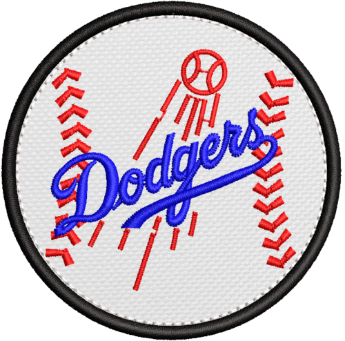 Patch Bordado Dodgers 7x7cm