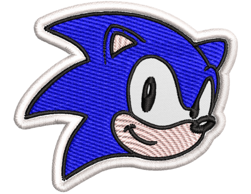 Patch Bordado Sonic 7x6cm