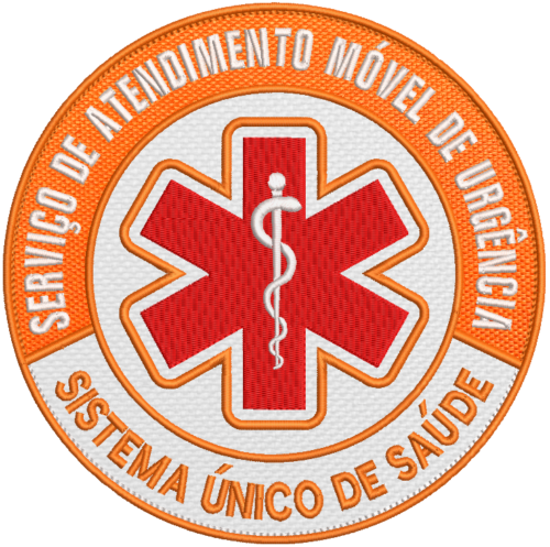 Patch Bordado SAMU - atendimento móvel de urgência 20cm